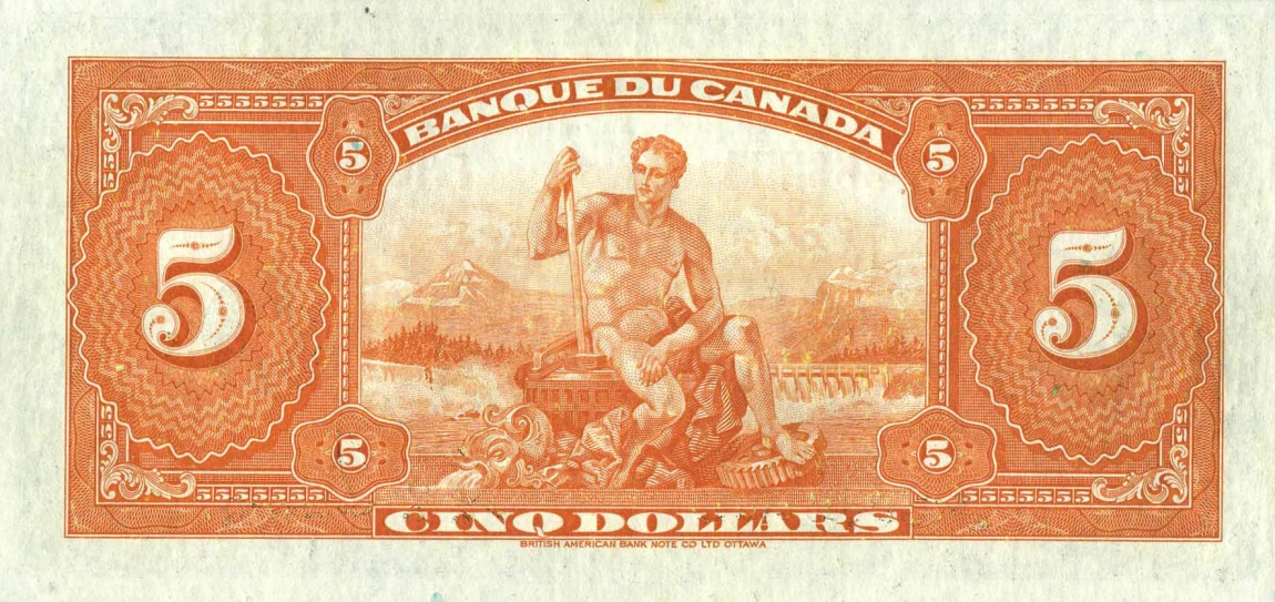 Back of Canada p43: 5 Dollars from 1935