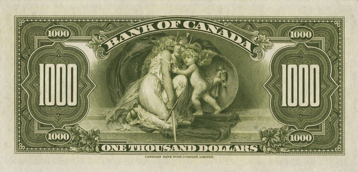 Back of Canada p56: 1000 Dollars from 1935