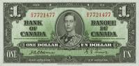 p58a from Canada: 1 Dollar from 1937