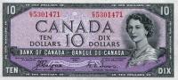 Gallery image for Canada p69a: 10 Dollars from 1954