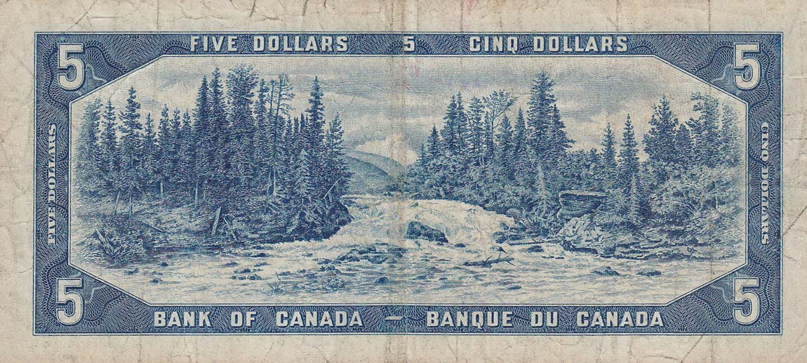 Back of Canada p78: 5 Dollars from 1954