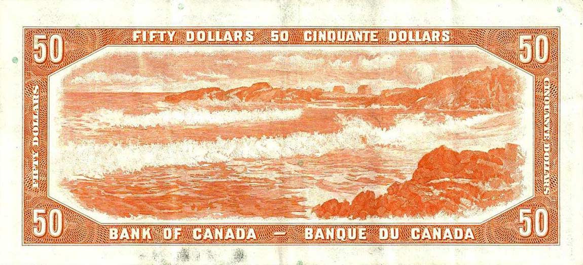 Back of Canada p81b: 50 Dollars from 1954