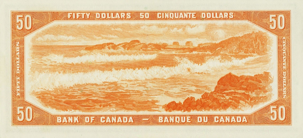 Back of Canada p81c: 50 Dollars from 1954