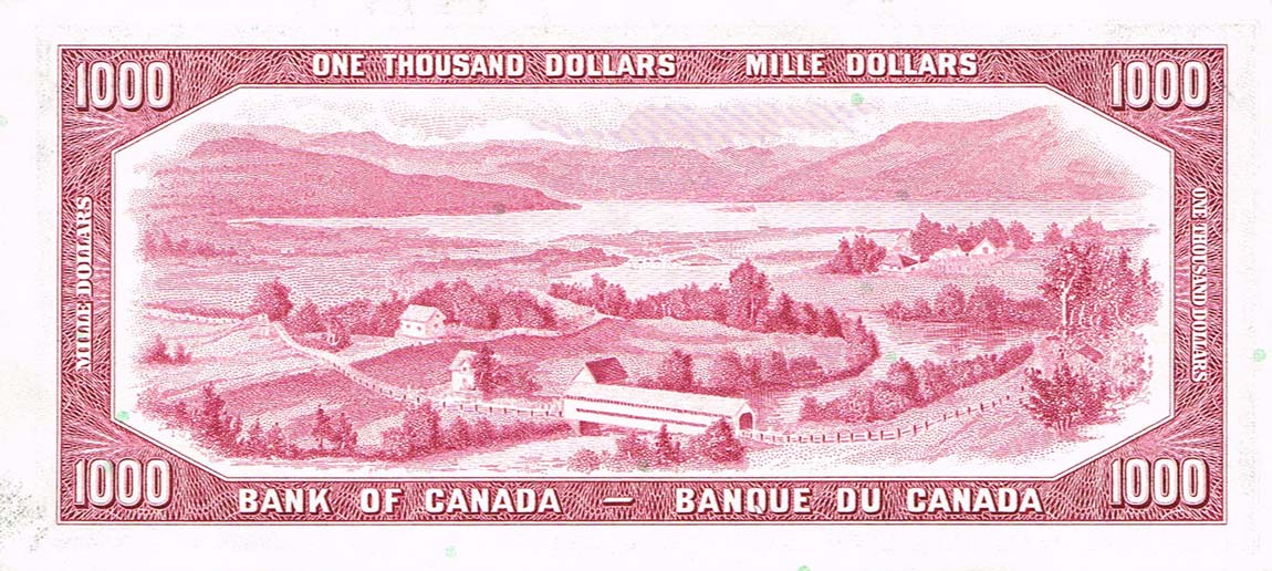 Back of Canada p83d: 1000 Dollars from 1954