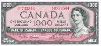 p83d from Canada: 1000 Dollars from 1954