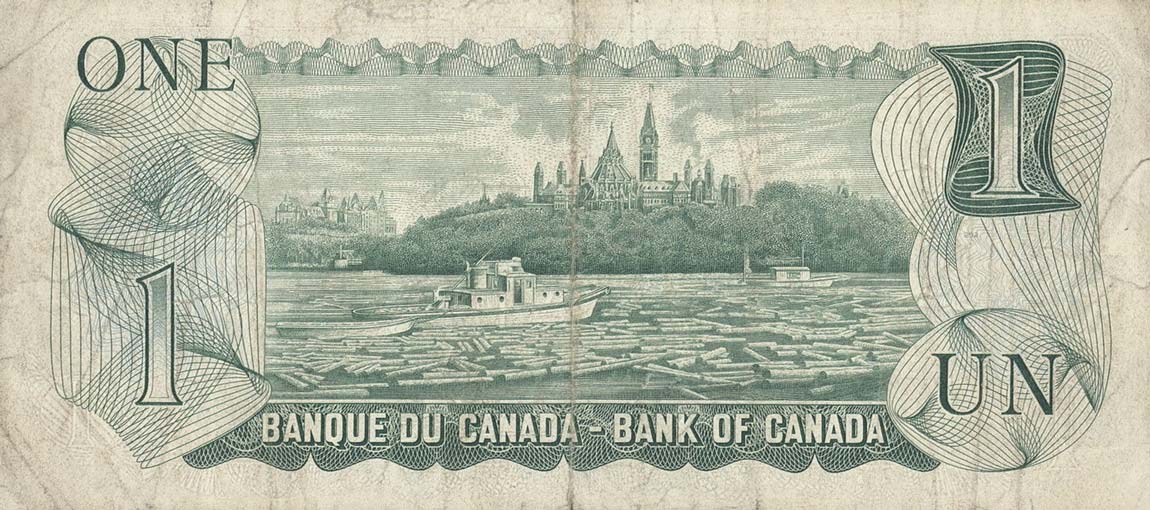 Back of Canada p85b: 1 Dollar from 1973