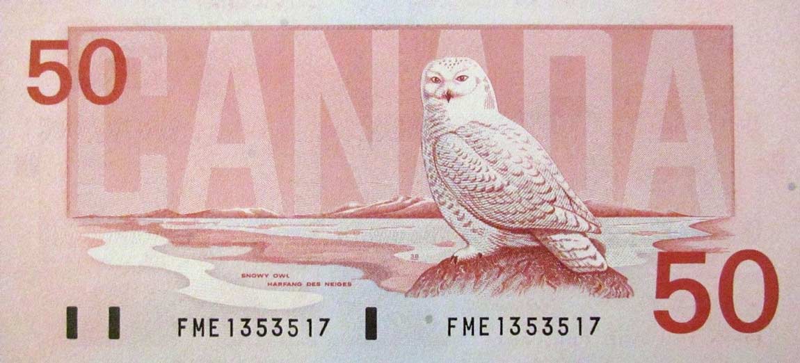 Back of Canada p98d: 50 Dollars from 1988
