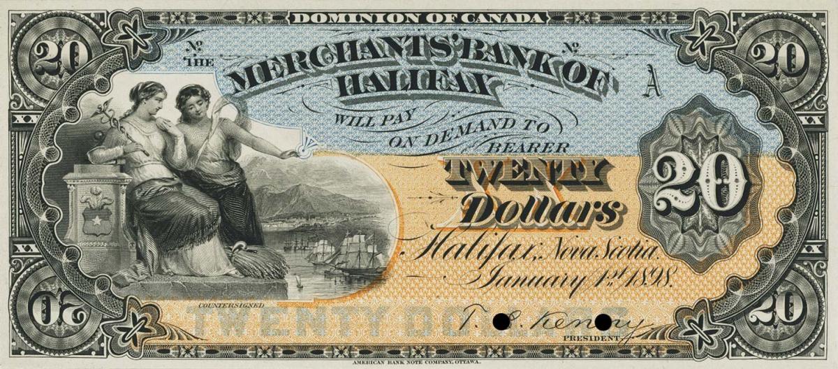 Front of Canada pS1186p: 20 Dollars from 1898