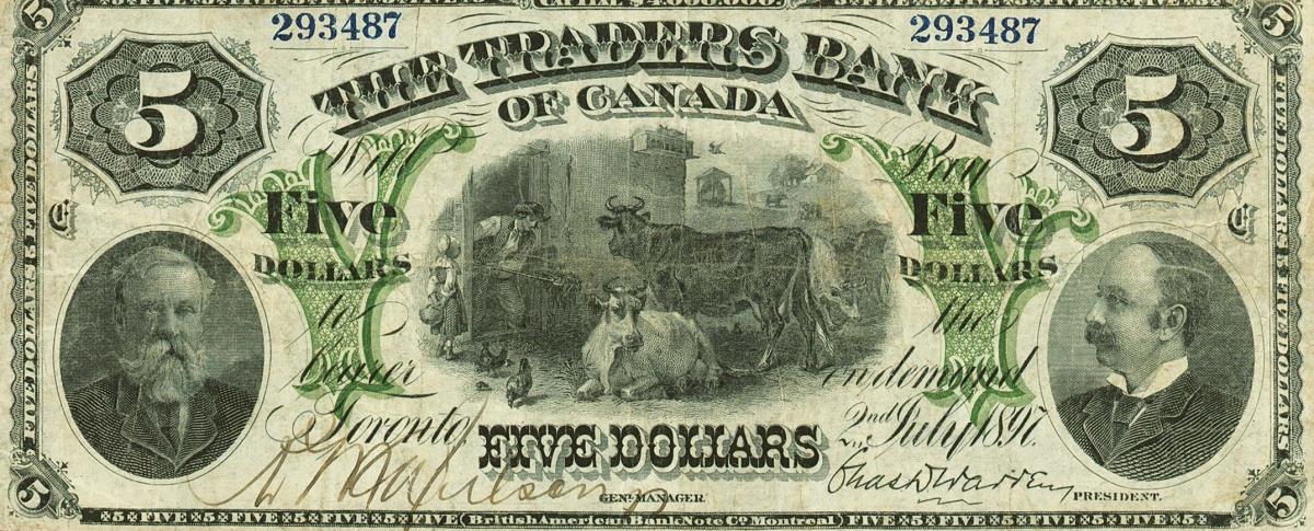 Front of Canada pS1472: 5 Dollars from 1897