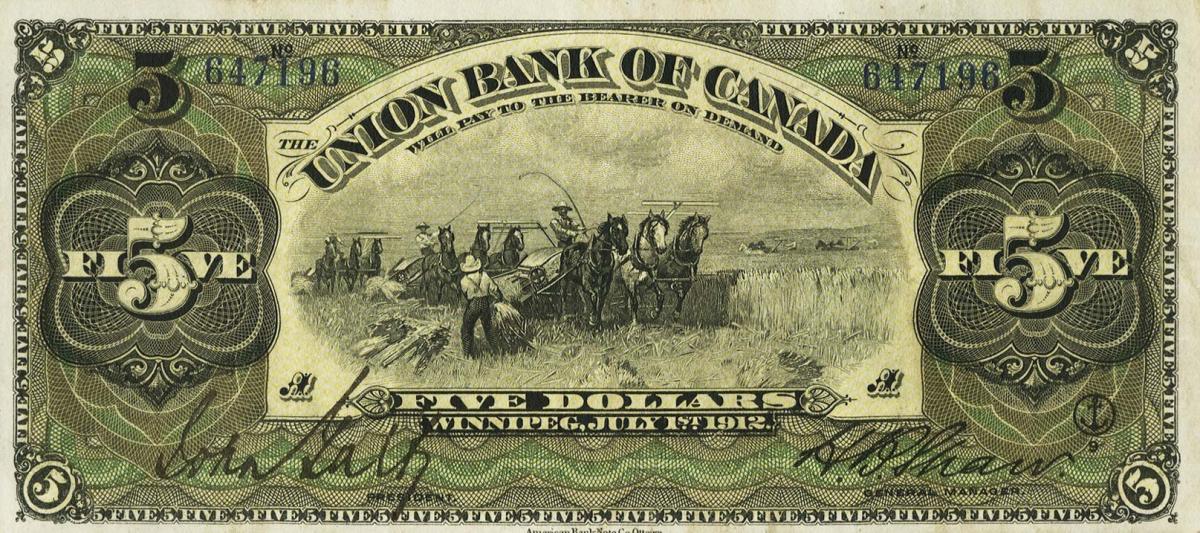 Front of Canada pS1495a: 5 Dollars from 1912