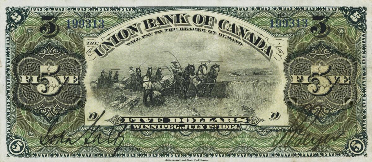 Front of Canada pS1495b: 5 Dollars from 1912