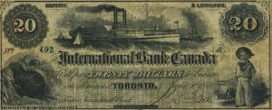 pS1827 from Canada: 20 Dollars from 1859