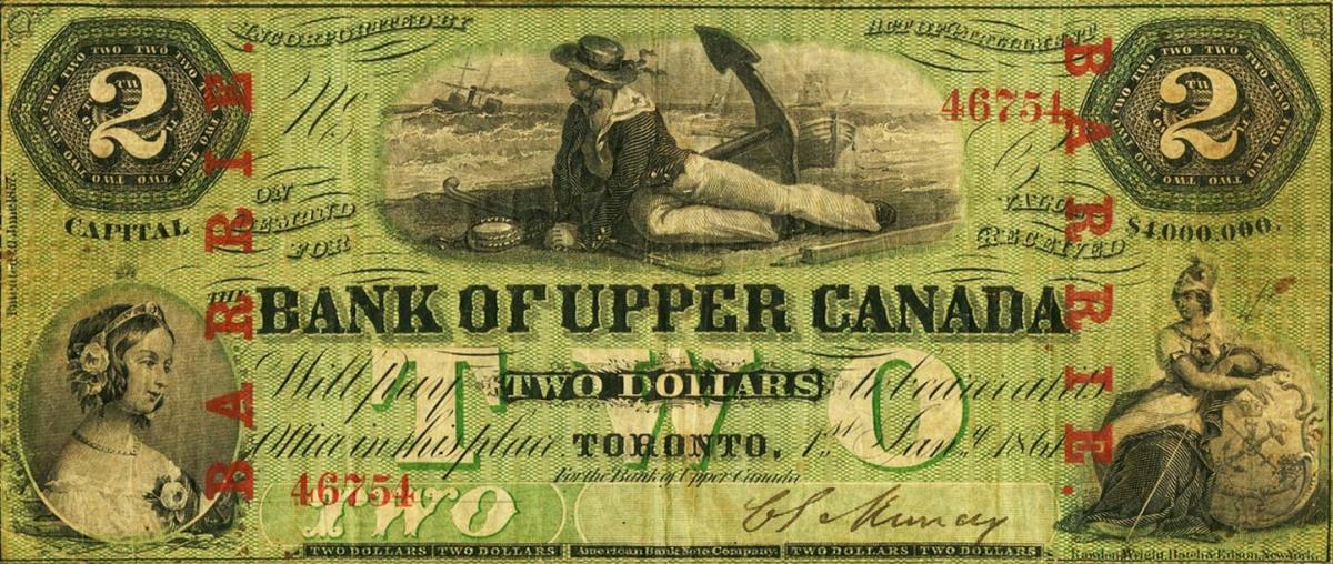 Front of Canada pS2034: 2 Dollars from 1861