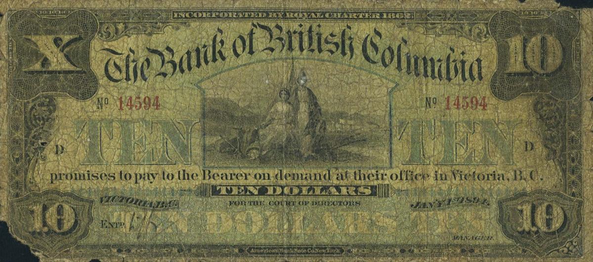 Front of Canada pS217a: 10 Dollars from 1894