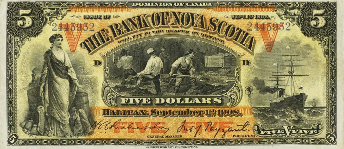 Front of Canada pS619b: 5 Dollars from 1898