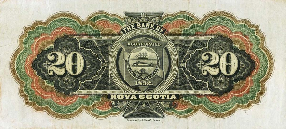 Back of Canada pS628b: 20 Dollars from 1903