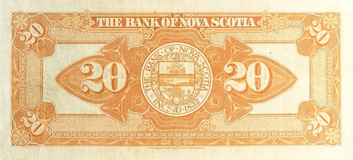 Back of Canada pS629b: 20 Dollars from 1929