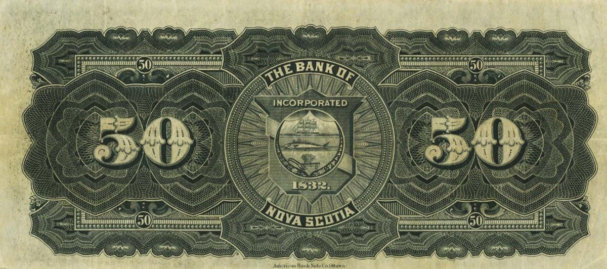 Back of Canada pS630b: 50 Dollars from 1906