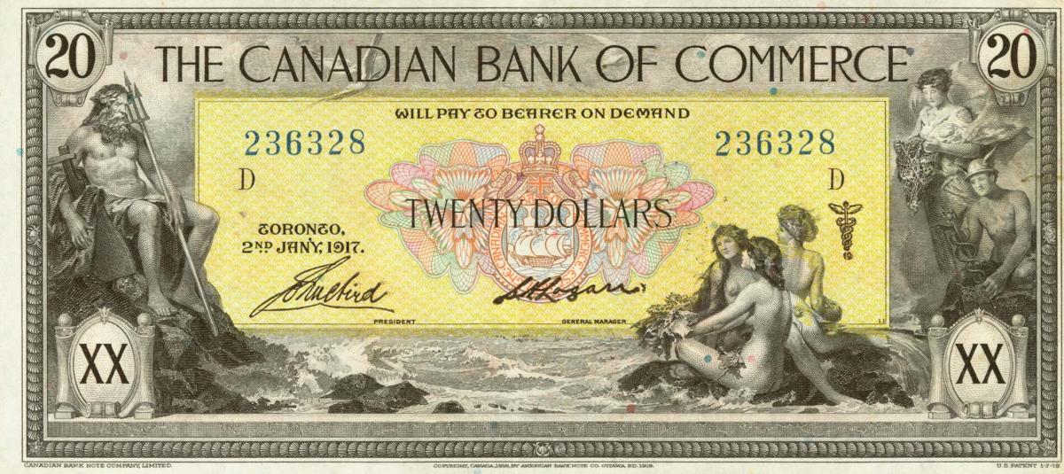 Front of Canada pS967Ad: 20 Dollars from 1917