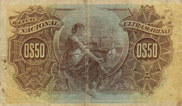 Back of Cape Verde p22: 50 Centavos from 1921