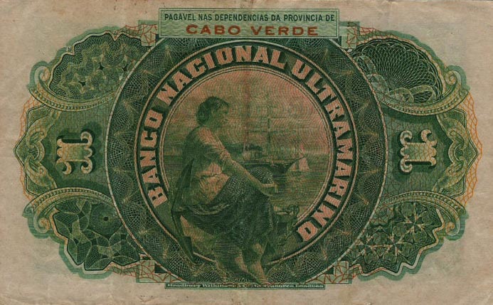 Back of Cape Verde p32a: 1 Escudo from 1921