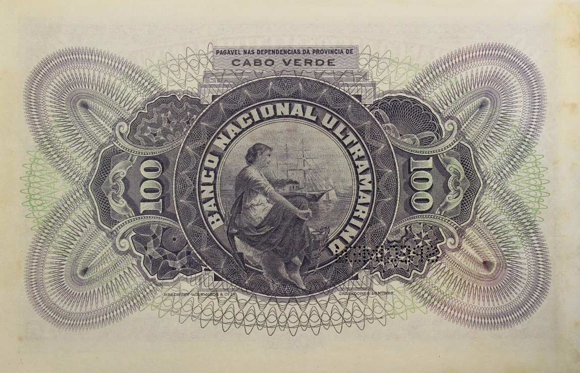 Back of Cape Verde p38s: 100 Escudos from 1921