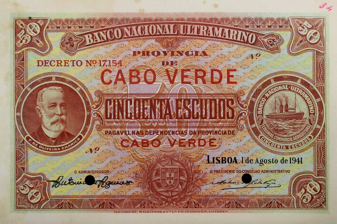 Front of Cape Verde p39s: 50 Escudos from 1941
