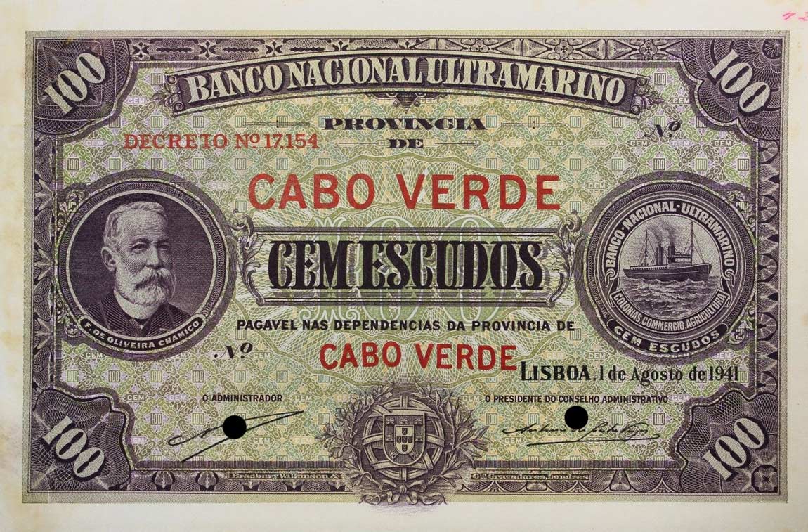 Front of Cape Verde p40s: 100 Escudos from 1941