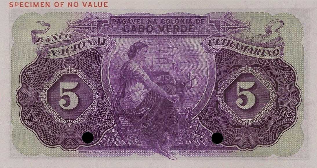 Back of Cape Verde p41ct: 5 Escudos from 1945