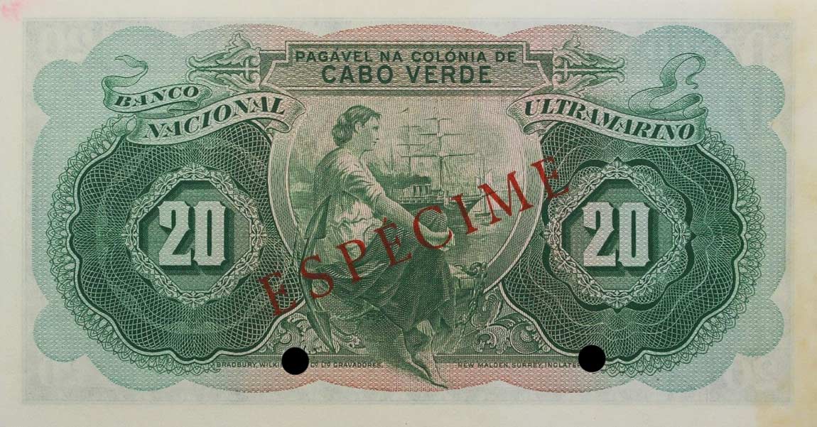 Back of Cape Verde p43s: 20 Escudos from 1945