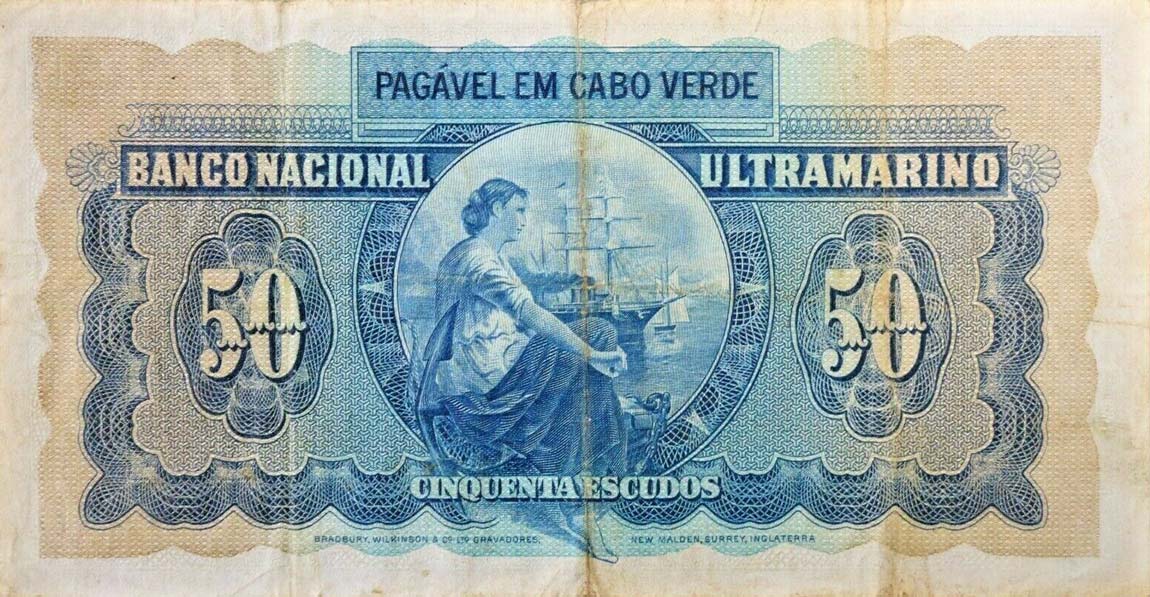 Back of Cape Verde p48a: 50 Escudos from 1958