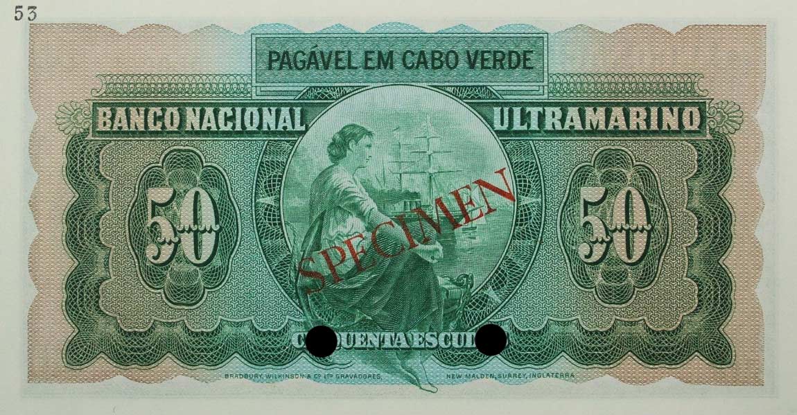 Back of Cape Verde p48s: 50 Escudos from 1958