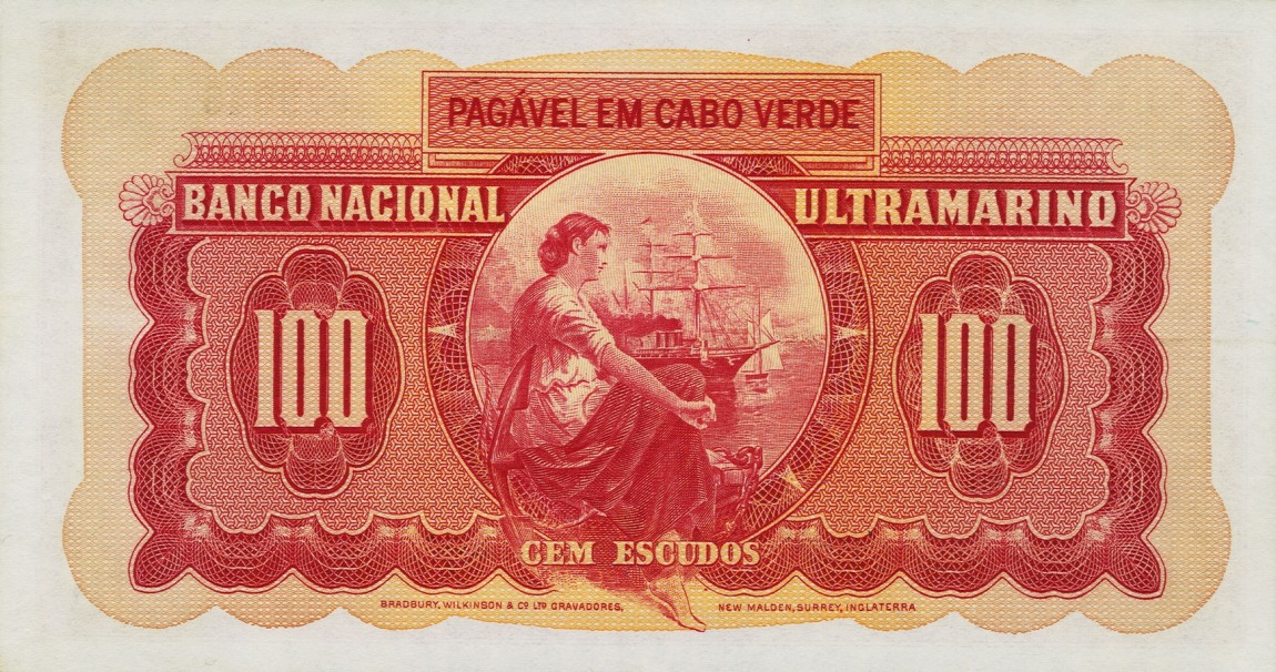 Back of Cape Verde p49a: 100 Escudos from 1958