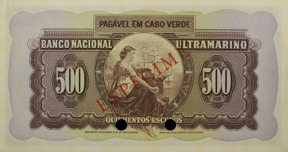 Back of Cape Verde p50s: 500 Escudos from 1958