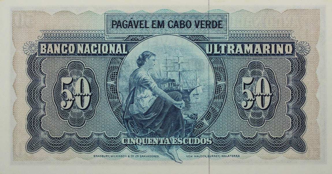 Back of Cape Verde p53a: 50 Escudos from 1972