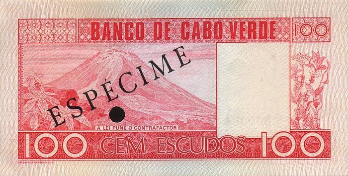 Back of Cape Verde p54s2: 100 Escudos from 1977