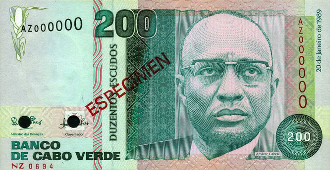 Front of Cape Verde p58s: 200 Escudos from 1989