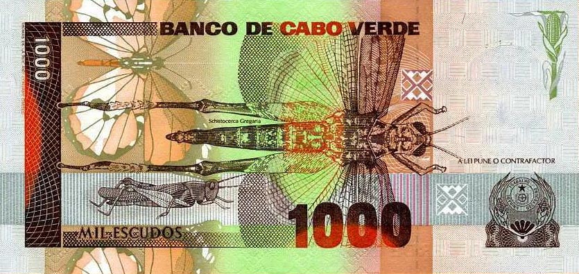 Back of Cape Verde p60a: 1000 Escudos from 1989