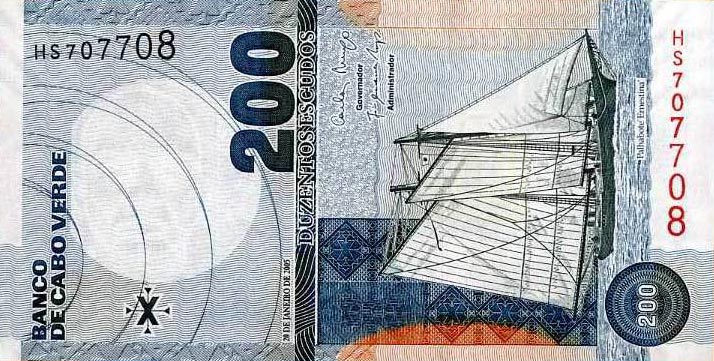 Front of Cape Verde p68a: 200 Escudos from 2005