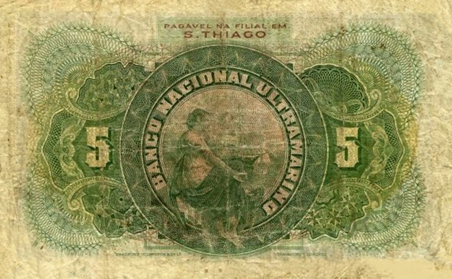 Back of Cape Verde p6b: 5 Mil Reis from 1909