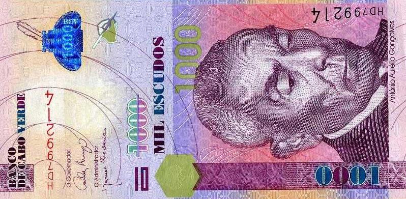 Front of Cape Verde p70a: 1000 Escudos from 2007