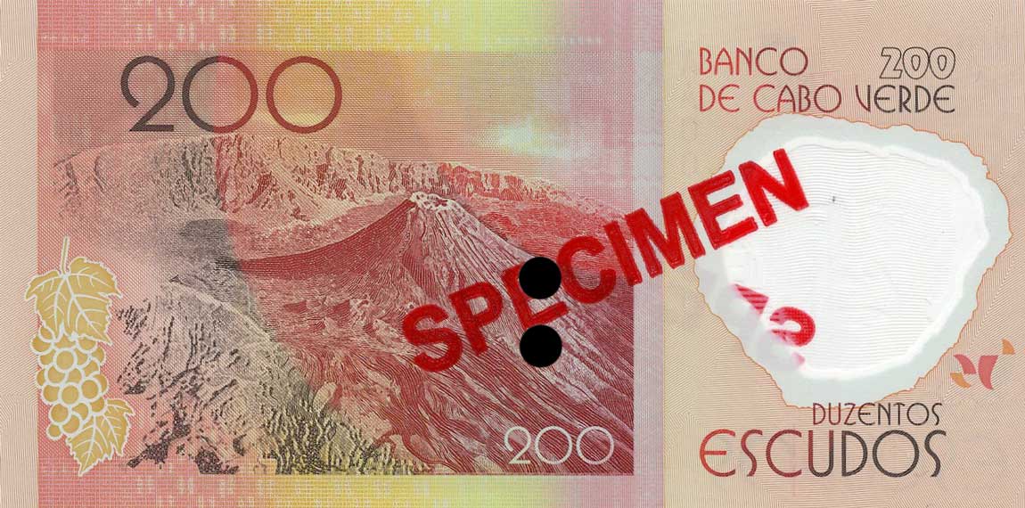 Back of Cape Verde p71s: 200 Escudos from 2014