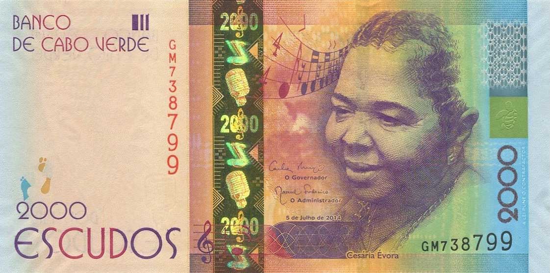 Front of Cape Verde p74a: 2000 Escudos from 2014