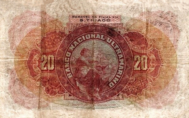 Back of Cape Verde p8b: 20 Mil Reis from 1909