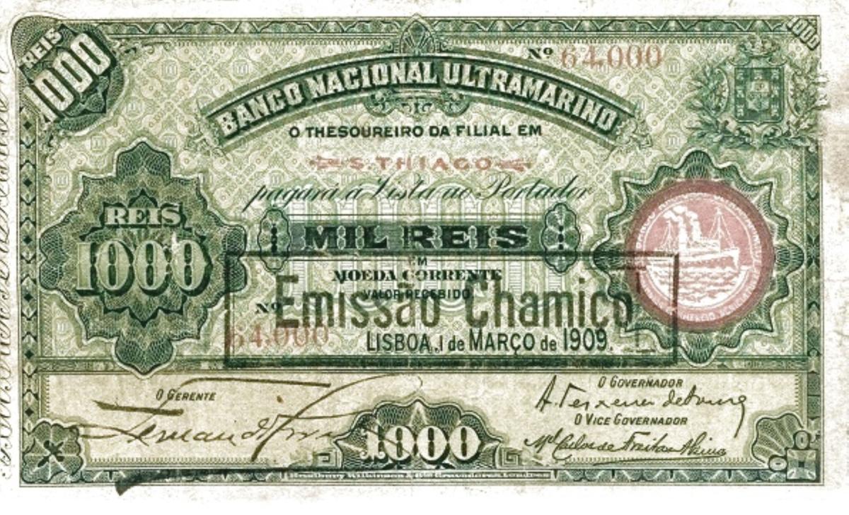 Front of Cape Verde p23: 1000 Reis from 1922