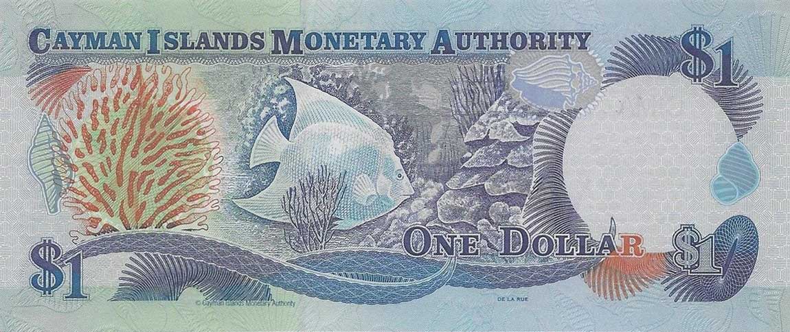 Back of Cayman Islands p26r: 1 Dollar from 2001