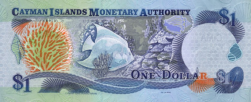 Back of Cayman Islands p30a: 1 Dollar from 2003