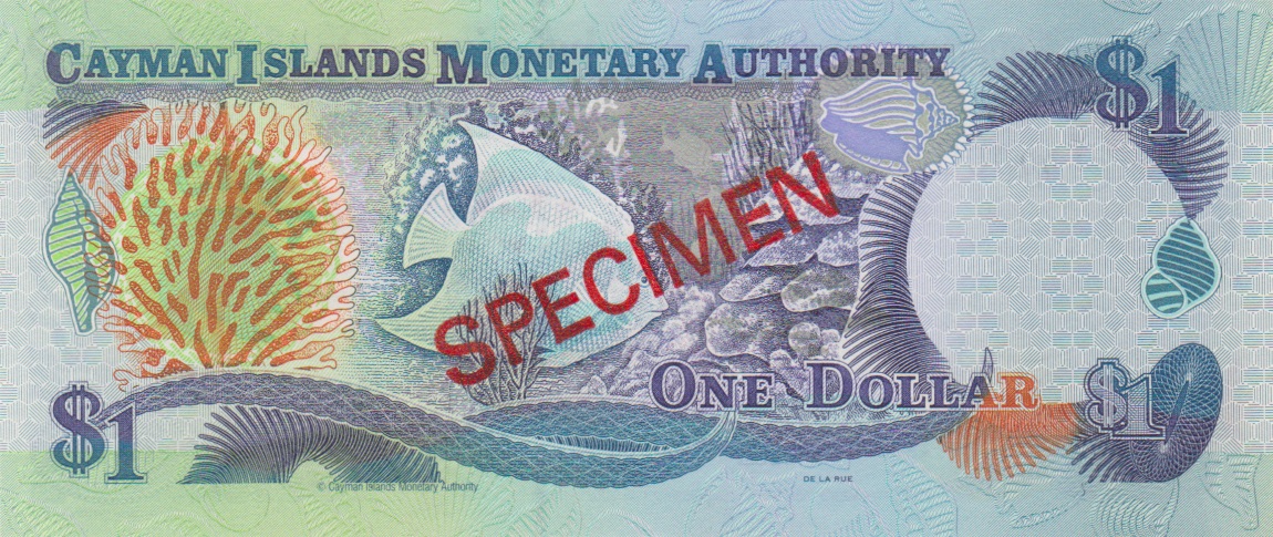 Back of Cayman Islands p30s: 1 Dollar from 2003