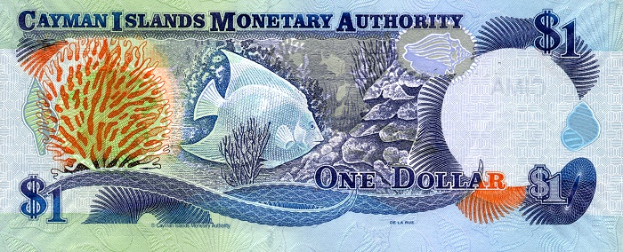 Back of Cayman Islands p33a: 1 Dollar from 2006