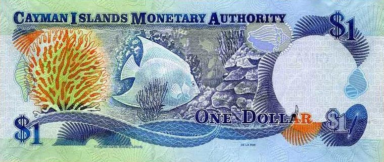 Back of Cayman Islands p33b: 1 Dollar from 2006